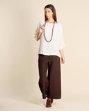 Blusa in crepe di misto seta