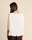 Blusa in crepe di misto seta