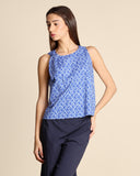 Top in popeline di cotone