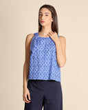 Top in popeline di cotone