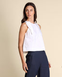 Top in popeline di cotone