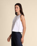 Top in popeline di cotone