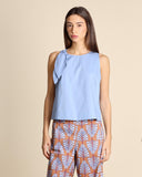 Top in popeline di cotone