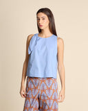 Top in popeline di cotone