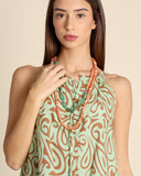 Collana in resina e vetro