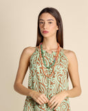 Collana in resina e vetro