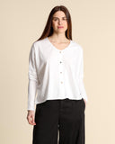 Cardigan in jersey di cotone