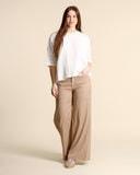Blusa in mussola di cotone goffrato