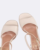 SAndali con tacco in pelle