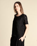 Blusa in pizzo devoré