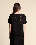 Blusa in pizzo devoré