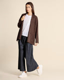 Giacca effetto camoscio