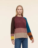 Maglia color block in misto alpaca