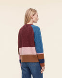 Maglia color block in misto alpaca