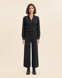 Pantaloni in misto lana merinos