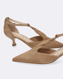 Decolleté in pelle scamosciata