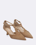 Decolleté in pelle scamosciata