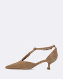 Decolleté in pelle scamosciata