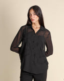 Camicia in georgette ricamata