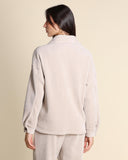 Giacca camicia in jersey di velluto a coste