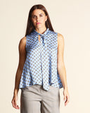 Top in raso stampato