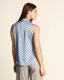 Top in raso stampato