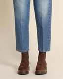 Chelsea boots in camoscio