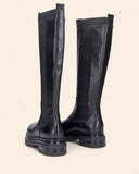 Stivali in pelle con elastici