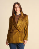 Giacca doppiopetto in velluto millerighe