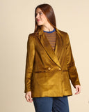 Giacca doppiopetto in velluto millerighe