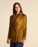 Giacca doppiopetto in velluto millerighe