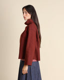 Maglia in misto lana effetto lana cotta