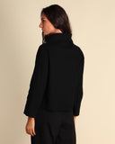 Jersey sweater with a boiled wool effect