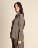 Camicia in crepe di misto seta