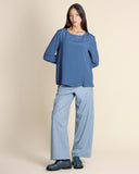 Blusa in crepe di misto seta