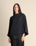 Blusa in crepe di misto seta