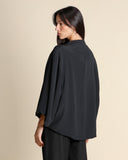 Blusa in crepe di misto seta