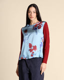 Blusa in bimateriale