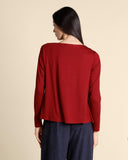 Blusa in bimateriale