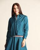 Giacca camicia in taffetà