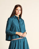 Giacca camicia in taffetà