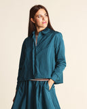 Giacca camicia in taffetà