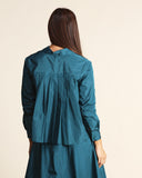 Giacca camicia in taffetà