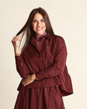 Giacca camicia in taffetà