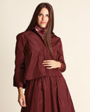 Giacca camicia in taffetà