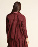 Giacca camicia in taffetà