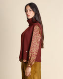 Gilet in misto lana, viscosa e cachemire