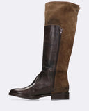 Stivali in pelle e camoscio