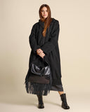 Borsa Diana in pelle con frange