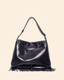 Borsa Diana in pelle con frange
